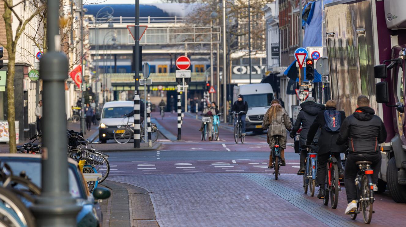 Fietsers op de Kruisweg